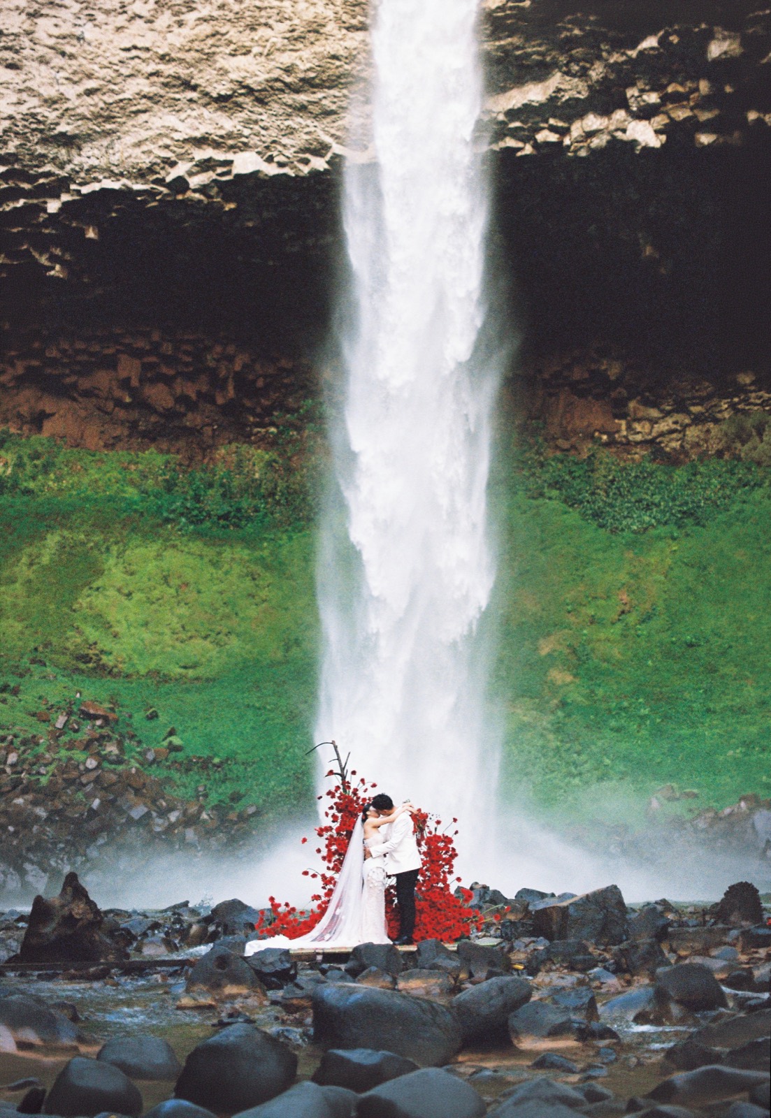 Pre-Wedding & Elopement photography in Vietnam — a waterfall elopement