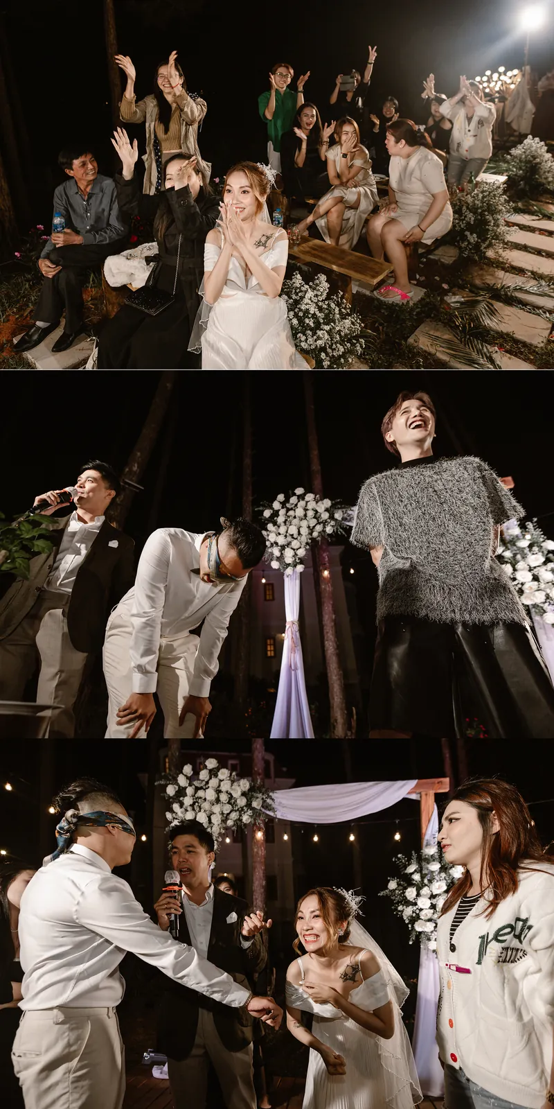 Candid vertical wedding content, celebration